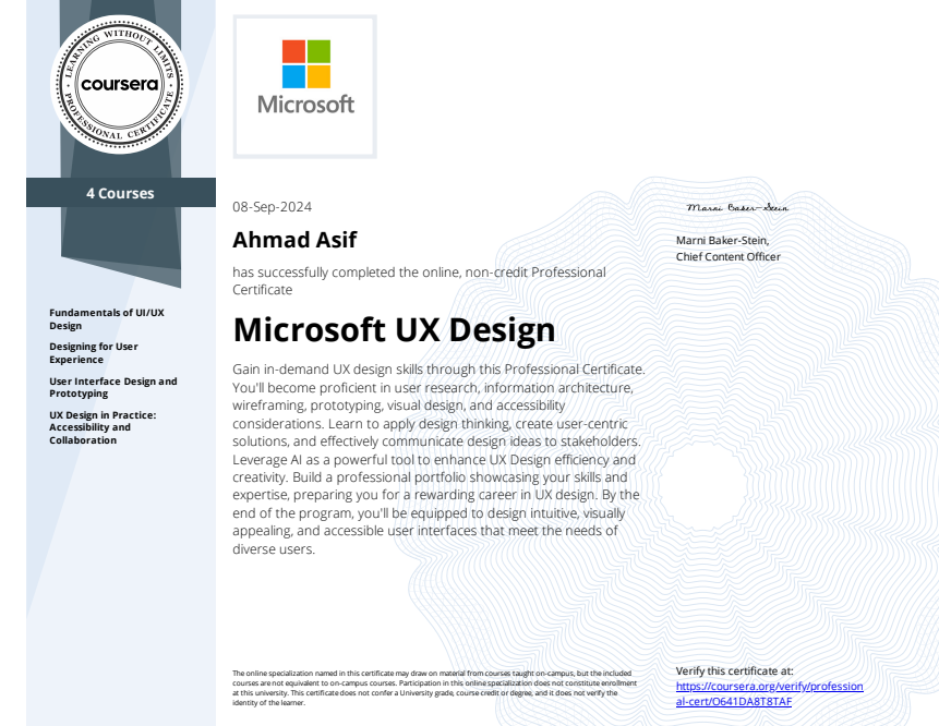 Ux Design Certification