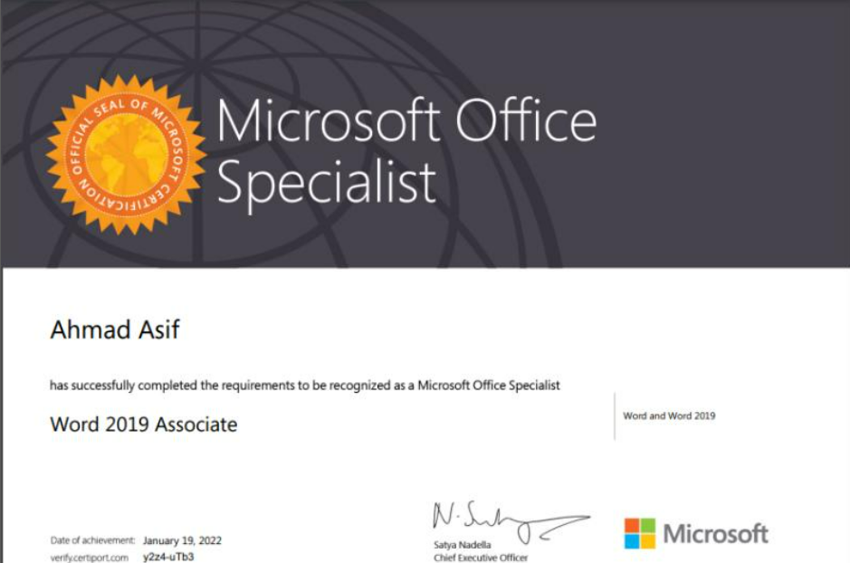 MS Word specialist